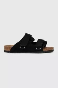Замшевые шлепанцы Uji Birkenstock, черный