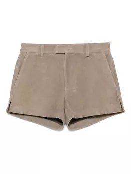 Замшевые шорты AMI Paris, серый