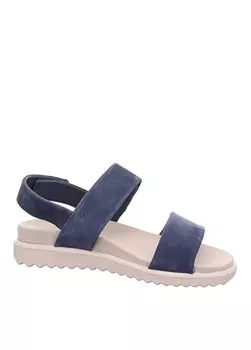 Замшевые синие женские сандалии Legero