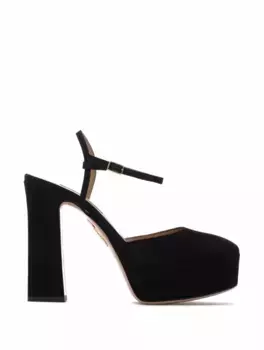 Замшевые слингбэки Aquazzura, черный