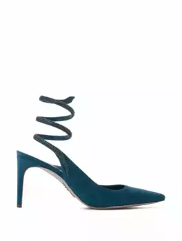 Замшевые слингбэки Cleo Rene Caovilla, бирюзовый