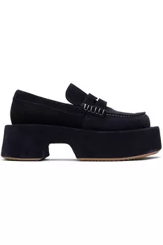 Замшевые слипоны на платформе Jw Anderson, синий
