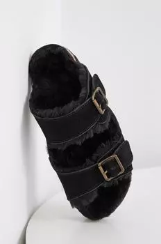 Замшевые тапочки Answear Lab, черный
