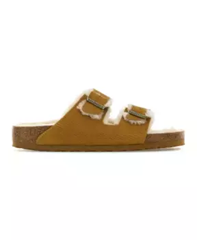 Замшевые тапочки Arizona горчично-желтого цвета Birkenstock, коричневый
