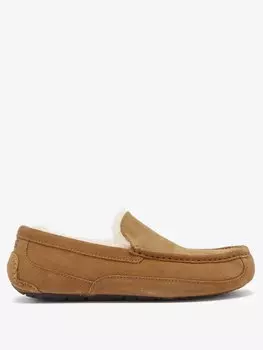 Замшевые тапочки ascot на шерстяной подкладке UGG, бежевый