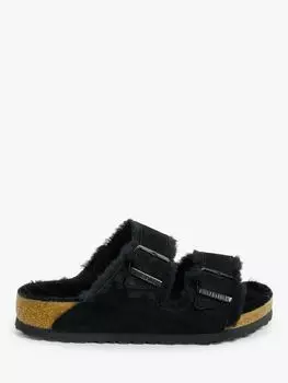 Замшевые тапочки Birkenstock Arizona, черные