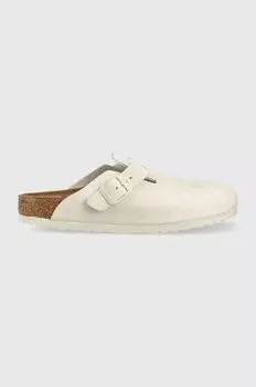 Замшевые тапочки Boston Birkenstock, белый