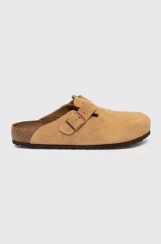 Замшевые тапочки Boston Birkenstock, бежевый