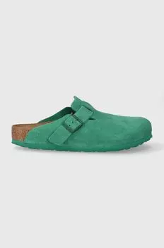 Замшевые тапочки Boston Birkenstock, зеленый