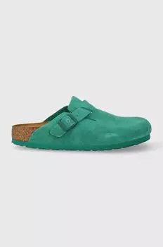 Замшевые тапочки Boston Birkenstock, зеленый