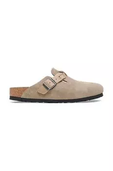 Замшевые тапочки Boston с плетеной отделкой Birkenstock, бежевый