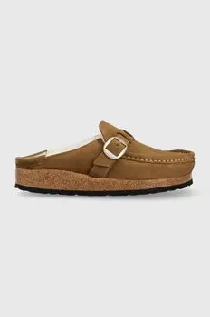 Замшевые тапочки Buckley из овчины Birkenstock, коричневый