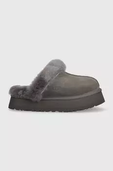Замшевые тапочки Disquette Ugg, серый