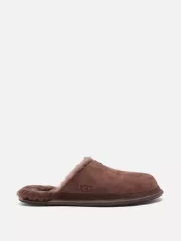 Замшевые тапочки hyde на подкладке из овчины UGG, коричневый