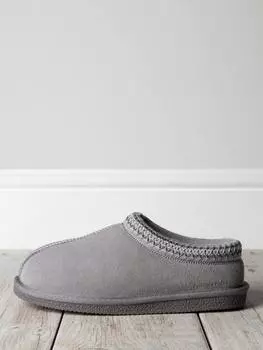 Замшевые тапочки-полусапожки из овчины Chelsea Peers, серый
