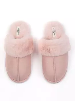 Замшевые тапочки с куполом на манжетах Chelsea Peers, розовый