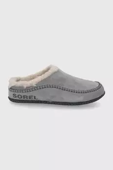 Замшевые тапочки Sorel, серый