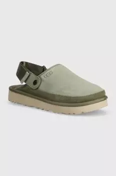 Замшевые тапочки UGG Goldencoast Clog Ugg, зеленый