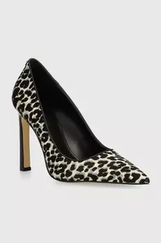 Замшевые туфли Amara на каблуке Michael Michael Kors, черный