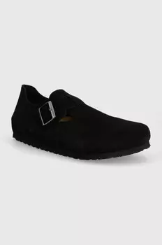 Замшевые туфли Birkenstock Лондон, черный
