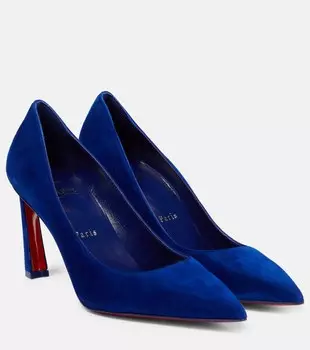 Замшевые туфли condora 85 Christian Louboutin, синий