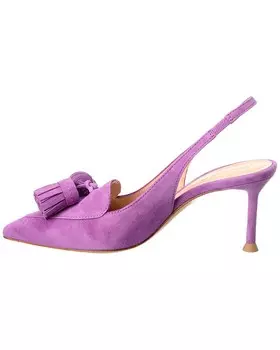 Замшевые туфли Gianvito Rossi 70 с пяткой на пятке, фиолетовый