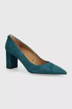 Замшевые туфли Janet Boss, бирюзовый