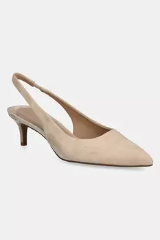 Замшевые туфли-лодочки Lolah II Lauren Ralph Lauren, бежевый