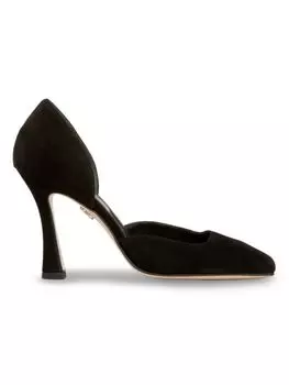 Замшевые туфли на каблуке Aubrey Beautiisoles, черный