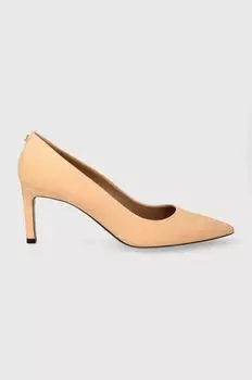 Замшевые туфли на высоком каблуке Janet Boss, оранжевый