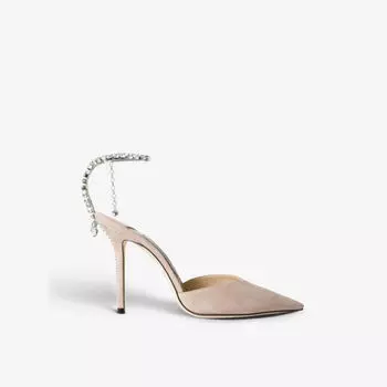 Замшевые туфли Saeda на каблуке Jimmy Choo, розовый