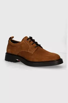 Замшевые туфли Tommy Hilfiger LIGHT HILFIGER LWT SUEDE SHOE, коричневый