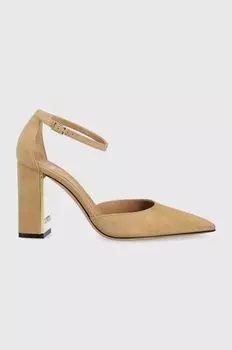 Замшевые туфли Vivian Boss, бежевый