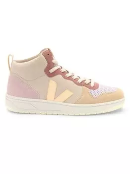 Замшевые высокие кроссовки V-15 Veja, разноцветный