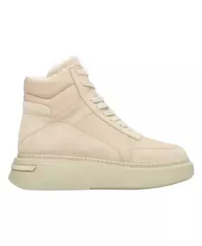 Замшевые высокие зимние кроссовки Estro, бежевый