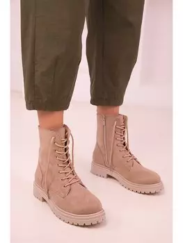 Замшевые женские ботинки на молнии Soho Exclusive, кожа