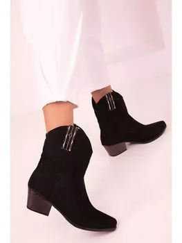 Замшевые женские сапоги с узором Soho Exclusive