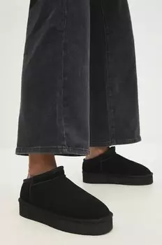 Замшевые зимние ботинки Answear Lab, черный