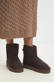 Замшевые зимние ботинки Answear Lab, коричневый