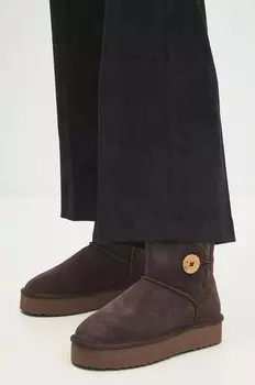 Замшевые зимние ботинки Answear Lab, коричневый