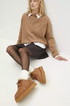 Замшевые зимние ботинки Answear Lab, коричневый