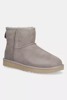 Замшевые зимние ботинки Classic Mini II Ugg, серый