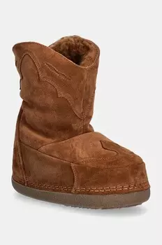 Замшевые зимние ботинки Cowboy Embroidery Inuikii, коричневый