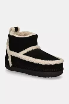 Замшевые зимние ботинки Inuikii Classic Shearling Low, черный