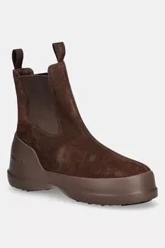 Замшевые зимние ботинки MB Luna Chelsea Suede Moon Boot, коричневый