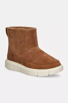 Замшевые зимние ботинки Sorel SOREL EXPLORER III SLIP, коричневый