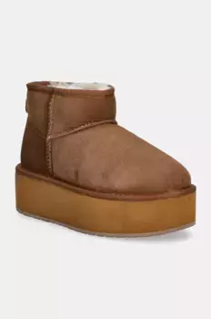 Замшевые зимние ботинки Stinger Micro Flatform Emu Australia, коричневый