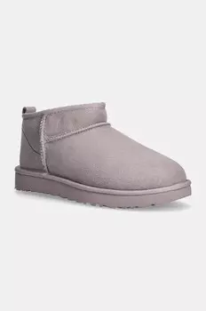 Замшевые зимние ботинки UGG Classic Ultra Mini, фиолетовый