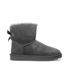 Замшевые зимние ботинки W mini Bailey Bow II Ugg, серый