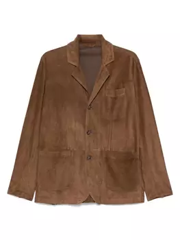 Замшевый блейзер Barba, коричневый